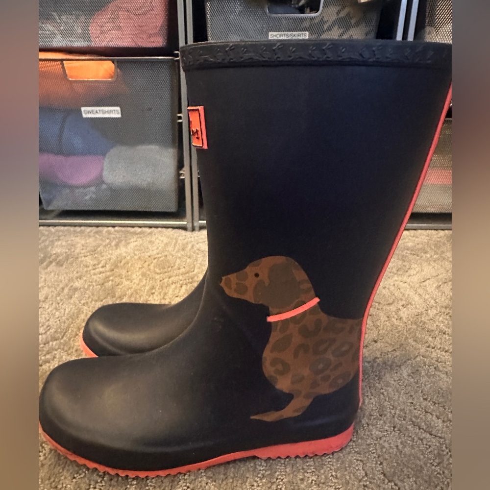 Joules Girls Dachshunds Wellies
